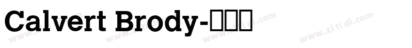 Calvert Brody字体转换